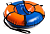 Санки надувные "Ватрушка"  93 см ПВХ/Oxford, принт "SLIME" Orange/Blue, , компл в интернет-магазине Патент24.рф