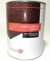 Эмаль термостойкая ELCON 0,8кг серебристо-серый 600град., , шт в интернет-магазине Патент24.рф