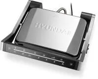 Электрогриль Hyundai HYG-3022 2000Вт серебристый/черный в интернет-магазине Патент24.рф