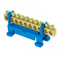 Шина нулевая 10 отв. на DIN - рейку, , шт в интернет-магазине Патент24.рф