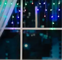 Электрогирлянда-шарики "Капли" IP20, УМС вилка, 2.5х0.65м, Н.С. LED-50-220V, 8 реж, т/бел, , шт в интернет-магазине Патент24.рф