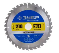 Диск пильный ЗУБР ОПТИМА по дереву 36Т210х30мм 36903-210-30-36, , шт в интернет-магазине Патент24.рф Диск пильный ЗУБР ОПТИМА по дереву 36Т210х30мм 36903-210-30-36, , шт в интернет-магазине Патент24.рф
