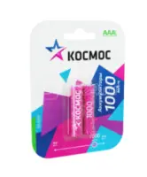 Аккумулятор Космос R03 1000 mAh Ni-MH 2шт, , упак в интернет-магазине Патент24.рф