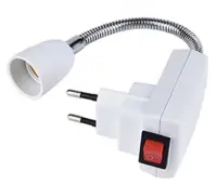 Переходник Ecola вилка-патрон Е14 с выкл. APF4NWEAY, , шт в интернет-магазине Патент24.рф