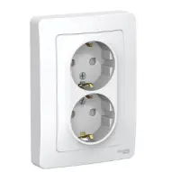 Розетка BLANCA с/у, двойная, c/заз., б/шторок, 16А, 250В, белый , , шт в интернет-магазине Патент24.рф