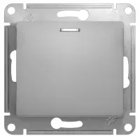 Выключатель GLOSSA 1кл с подсветкой алюминий в рамку GSL000313, , шт в интернет-магазине Патент24.рф
