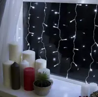 Электрогирлянда-занавес ECO. IP20, УМС вилка, 1.5х1 м, Н.С. LED-180-220V, 8 реж, жел. 1080457, , шт в интернет-магазине Патент24.рф