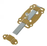 Задвижка дверная ЗД-100-Пл плоская зол. металлик/цинк, , шт в интернет-магазине Патент24.рф