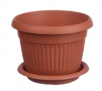 Кашпо пл."ЛИВИЯ" д. 28см 7,4л с/подст. М3021/3005/3015, , шт в интернет-магазине Патент24.рф
