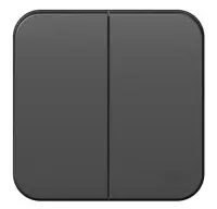 Выключатель Blanca 2кл. наружный (сх.5) с изол.пластиной, 10A, 250В, антрацит, , шт в интернет-магазине Патент24.рф