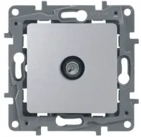 Розетка ТV СП оконечная мат.хром, , шт в интернет-магазине Патент24.рф