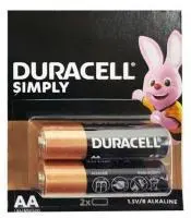 Элемент питания Duracell LR6 (АА) SIMPLY 1,5В 2 шт., , упак в интернет-магазине Патент24.рф