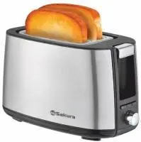Тостер SAKURA SA-7611S Elegant 750Вт сталь в интернет-магазине Патент24.рф