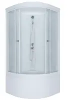Кабина душевая Стандарт 90х90 В 1/4 круга, сред.поддон, Аква,Полосы,Белый, ДН4, 7мест+сифон D50мм, , шт в интернет-магазине Патент24.рф