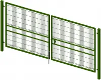 Ворота со сварной сеткой H 1,96м L4,0м/М16/90 ППК RAL 6005 Медиум, , шт в интернет-магазине Патент24.рф