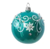 Елочная игрушка шар "Причуда" д7,5см стекло руч/худ/росп. С1853, , шт в интернет-магазине Патент24.рф