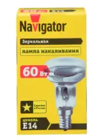 Лампа накаливания Navigator зеркальная 60Вт R50 230В E14 матовая 3K , , шт в интернет-магазине Патент24.рф