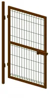 Калитка со сварной сеткой (1,5х0,8м) 8017 (коричневый), , шт в интернет-магазине Патент24.рф