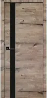 Дверное полотно Роял ПО60 дуб пацифика (черное стекло) , , шт в интернет-магазине Патент24.рф