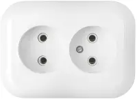 Розетка 2 СП бел. Bylectrica Гармония, пластик РС16-237, , шт в интернет-магазине Патент24.рф
