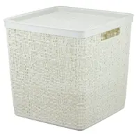 Коробка БЯЗЬ с крышкой 28х28х28см 17л ротанг М2327, , шт в интернет-магазине Патент24.рф