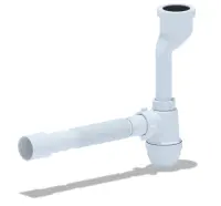 Сифон АНИ для писсуара с выходом на 40 с гибкой трубой 40х40/50 U0115, , шт в интернет-магазине Патент24.рф