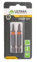 Набор бит Ultima SL4,0х50 S2 сталь проф. 2шт, , шт в интернет-магазине Патент24.рф