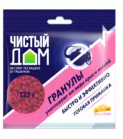 Средство от крыс, мышей "Чистый дом" гранулы 125гр аром/сыра в/пак, шт, 41146 03-351, , шт в интернет-магазине Патент24.рф