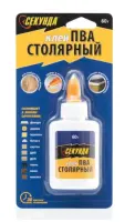 Клей Столярный 60г шоубокс Секунда, , шт в интернет-магазине Патент24.рф
