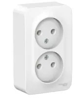 Розетка BLANCA наруж., двойная, б/заз., б/шторок, изол.пл. 16А, 250В, белый BLNRA000211, , шт в интернет-магазине Патент24.рф