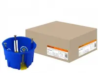 Коробка TDM устан. с/у 68х45мм для полых стен, саморез синяя SQ1403-0001, , шт в интернет-магазине Патент24.рф