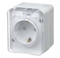 Розетка ATLASDESIGN Profi54 с зазем. со шторками 16А 250В белый IP54, , шт в интернет-магазине Патент24.рф