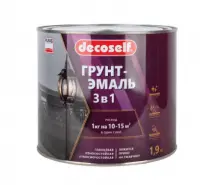 Грунт-эмаль ПУФАС Decoself 3в1 серая (глянц.) 1,9кг, , шт в интернет-магазине Патент24.рф