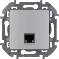 Розетка информационная INSPIRIA RJ45 кат. 6 UTP алюминий, , шт в интернет-магазине Патент24.рф