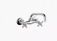 Смеситель POTATO д/мойки, двуручный настен. с поворотным изливом, Р4765, , шт в интернет-магазине Патент24.рф