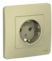 Розетка BLANCA с/у, c/заз., б/шторок, 16А, 250В, бежевый , , шт в интернет-магазине Патент24.рф