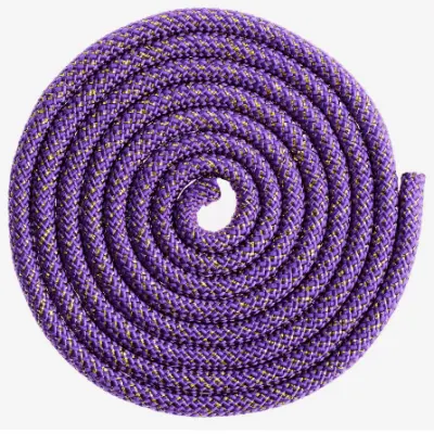 Скакалка гимнастическая фиолетовый золото люрекс 2,5м 150г 4446800, , шт в интернет-магазине Патент24.рф