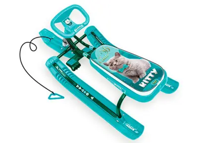 Снегокат Тимка Спорт 2 (высота 440мм) арт. ТС2/KT2 (Kitty/зеленая рама), , шт в интернет-магазине Патент24.рф