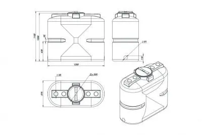 Емкость S 500 синий, , шт в интернет-магазине Патент24.рф