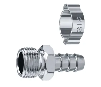 Штуцер-елочка 10мм -1/4" М, переходник с обжимным хомутом, 64924-1/4-10, , шт в интернет-магазине Патент24.рф