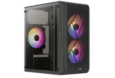 Корпус системного блока AeroCool Cs-107-A-BK-v2 Mini-Tower без БП черный в интернет-магазине Патент24.рф