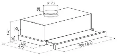 Вытяжка LEX HUBBLE G 2M 600 IVORY, 1000 м³ в интернет-магазине Патент24.рф