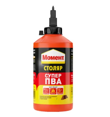 Клей МОМЕНТ Супер ПВА D2 для дерева белый 0,25кг, , шт в интернет-магазине Патент24.рф
