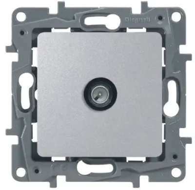 Розетка ТV СП оконечная мат.хром, , шт в интернет-магазине Патент24.рф