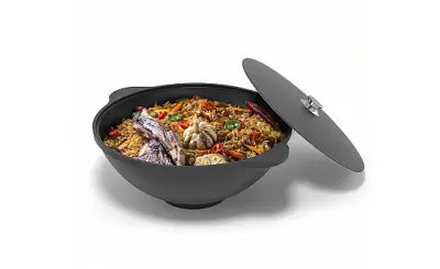 Казан чугунный 6л (Везувий) с крышкой, , шт в интернет-магазине Патент24.рф