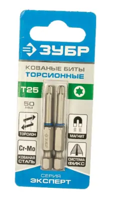 Бита торсионная Зубр Эксперт Tх 25, 50мм 2шт, , шт в интернет-магазине Патент24.рф Бита торсионная Зубр Эксперт Tх 25, 50мм 2шт, , шт в интернет-магазине Патент24.рф