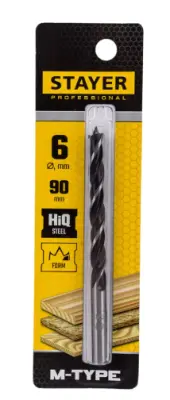 Сверло по дереву спиральное STAYER 6х90мм 2942-090-06, , шт в интернет-магазине Патент24.рф Сверло по дереву спиральное STAYER 6х90мм 2942-090-06, , шт в интернет-магазине Патент24.рф