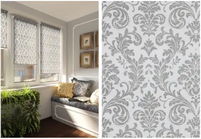 Мини Ролета Дамаск 42,5х175 серебро ГП, , шт в интернет-магазине Патент24.рф