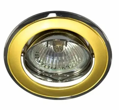 Светильник Feron плоско-поворотный 301Т MR-16 GU5/3 титан-золото TN-GD, , шт в интернет-магазине Патент24.рф