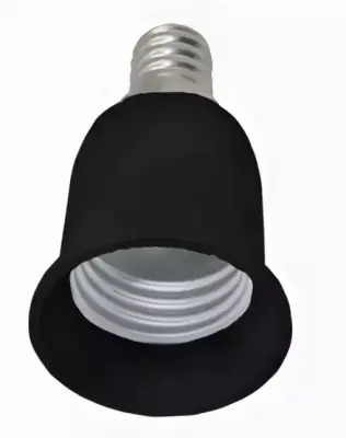 Переходник с цоколя Е14 на Е27 черный, , шт в интернет-магазине Патент24.рф